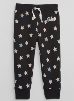 Jogging "Gap" - De algodón con frisa, gris con estrellas