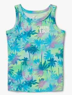 Musculosa "Justice" - De colores con palmeras - Talle grande