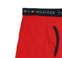 Boxer "Tommy Hilfiger" - Pack x 2 unidades - Rojo liso + azul marino con logos - Lupeluz