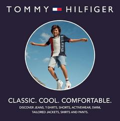 Boxer "Tommy Hilfiger" - Pack x 2 unidades - Rojo liso + blanco con logos de colores - tienda online