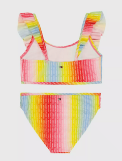 Malla "Tommy Hilfiger" - Big girl -Bikini multicolor con logos - comprar online