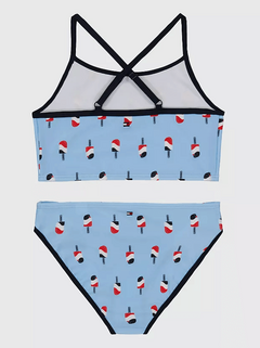 Malla "Tommy Hilfiger" - Big girl - Bikini celeste con helados - comprar online