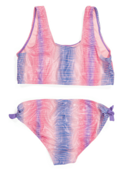 Malla "Limited Too" - Bikini rosa y lila con brillitos y nudos - Lupeluz