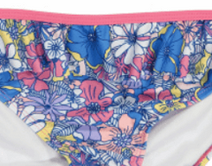 Malla "Kensie Girl" - Bikini fucsia y azul con flores y volado - comprar online