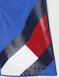 Malla "Tommy Hilfiger" - Larga, zul francia con bandera, roja y blanca - tienda online