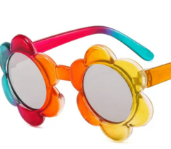 Anteojos de sol "Ocean" - 400% UV - Flor multicolor, lentes espejados (ver descripción)