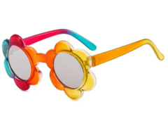 Anteojos de sol "Ocean" - 400% UV - Flor multicolor, lentes espejados (ver descripción) - Lupeluz
