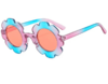 Anteojos de sol "Ocean" - 400% UV - Flor transparente rosa y celeste (ver descripción)