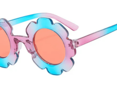 Anteojos de sol "Ocean" - 400% UV - Flor transparente rosa y celeste (ver descripción) - comprar online