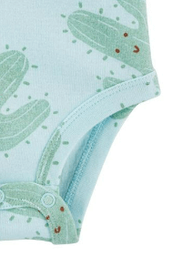 Conjunto "Carter´s" - 2 piezas body verde con cactus + short gris - Lupeluz