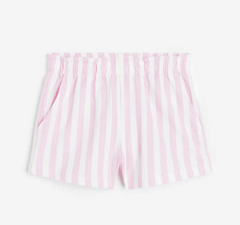 Short "H&M" - Rayado rosa y blanco con bolsillos