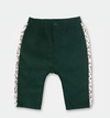 Pantalón "Old Bunch" - De corderoy verde con detalles de florcitas