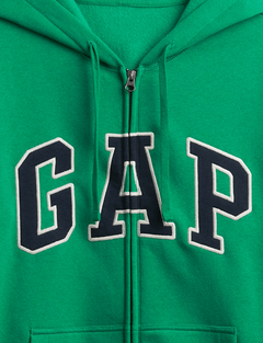 Campera "GAP". De adulto!! Verde con logo azul y blanco - comprar online