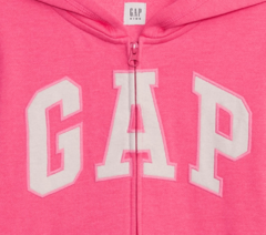 Campera "Gap". Little Girl - Rosa con logo blanco y borde en gris - comprar online