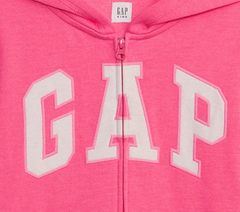 Campera "Gap". Rosa con logo blanco y borde en gris - comprar online