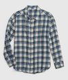 Camisa "Gap" - Escosesa cruda y azul con detalles plateados