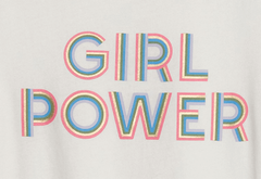 Remera "GAP". Blanca con "Girl Power", multicolor - comprar online