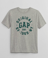 Remera "Gap" - Gris con letras en verde