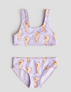 Malla "H&M" - Little Girl - Bikini lila con caballitos de mar