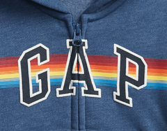 Campera "Gap". Edición especial !! Azul logo estampado con colores - comprar online