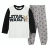 Pijama "Star Wars" - Blanco y negro con "Baby Yoda", pantalón estampado