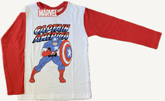 Pijama "Marvel" - Blanco y rojo con Capitan América estampado - comprar online