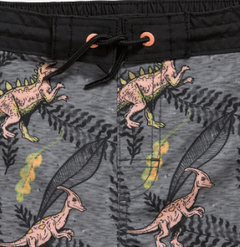 Malla "Old Navy" - Tipo surfer, gris con dinosaurios - comprar online