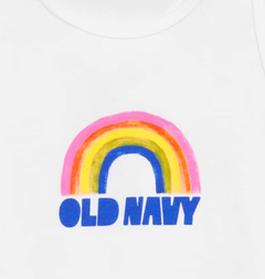 Musculosa "Old Navy" - De algodón blanca con arco iris - comprar online