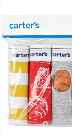 Slips "Carter´s" - Pack x 3 unidades - Gris , rayado con rojo y blanco con pelotas en internet