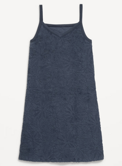 Vestido "Old Navy" - De towel azul oscuro con flores