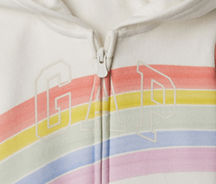 Campera "GAP" - Cruda con logo estampado arco iris - comprar online