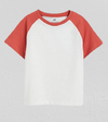 Remera "H&M" - Little Boy - Blanca y rojo, corte wrangler