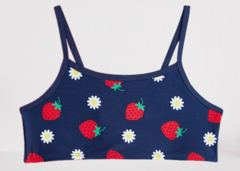 Malla "H&M" - Big girl - 2 piezas azul con frutillas y margaritas - tienda online
