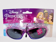Anteojos de sol "Disney" - 100% UV - "Princesas", rosa con coronita - Lupeluz
