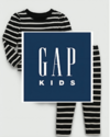 Conjunto "Gap" - Remera manga larga + pantalón de algodón azul con rayas blancas - UNISEX!!
