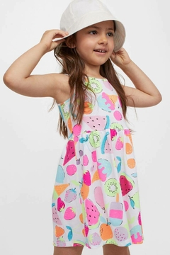 Vestido H&M - Little Girl - Blanco con helados de colores - comprar online