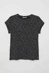 Remera H&M - Negra con pintitas blancas