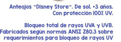 Anteojos de sol "Disney Store" - 100% UV - "Frozen" flor plateada - Lupeluz