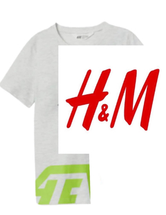 Remera H&M - Gris melange con FVS - Lupeluz