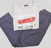 Pijama "Natubel" - ABRIGADO !!! Gris con Skates