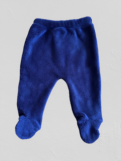 Pantalón "Old Bunch" - Ranita de peluche azul marino, con bolsillo atrás cuadrillé con auto