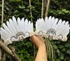 White Boho Feathers Crown