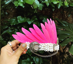 Boho Feathers Pink Crown - comprar online