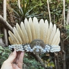 Beige Boho Feathers Crown