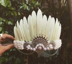 Natural Boho Feather Crown