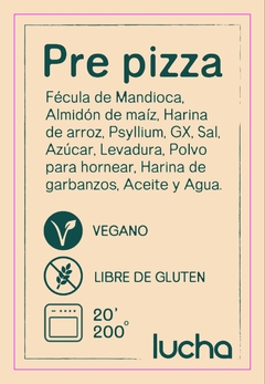 Pre-pizza de garbanzos Vegana Precocida- Congelada c/ salsa. - comprar online