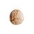 zoom de um biscoito de amendoim e castanha no formato redondo