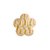 zoom de um biscoito de fubá com erva doce, no formato de flor
