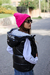 Chaleco de nena metalizado con piel art.633 en internet