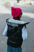 Chaleco de nena metalizado con piel art.633 - tienda online